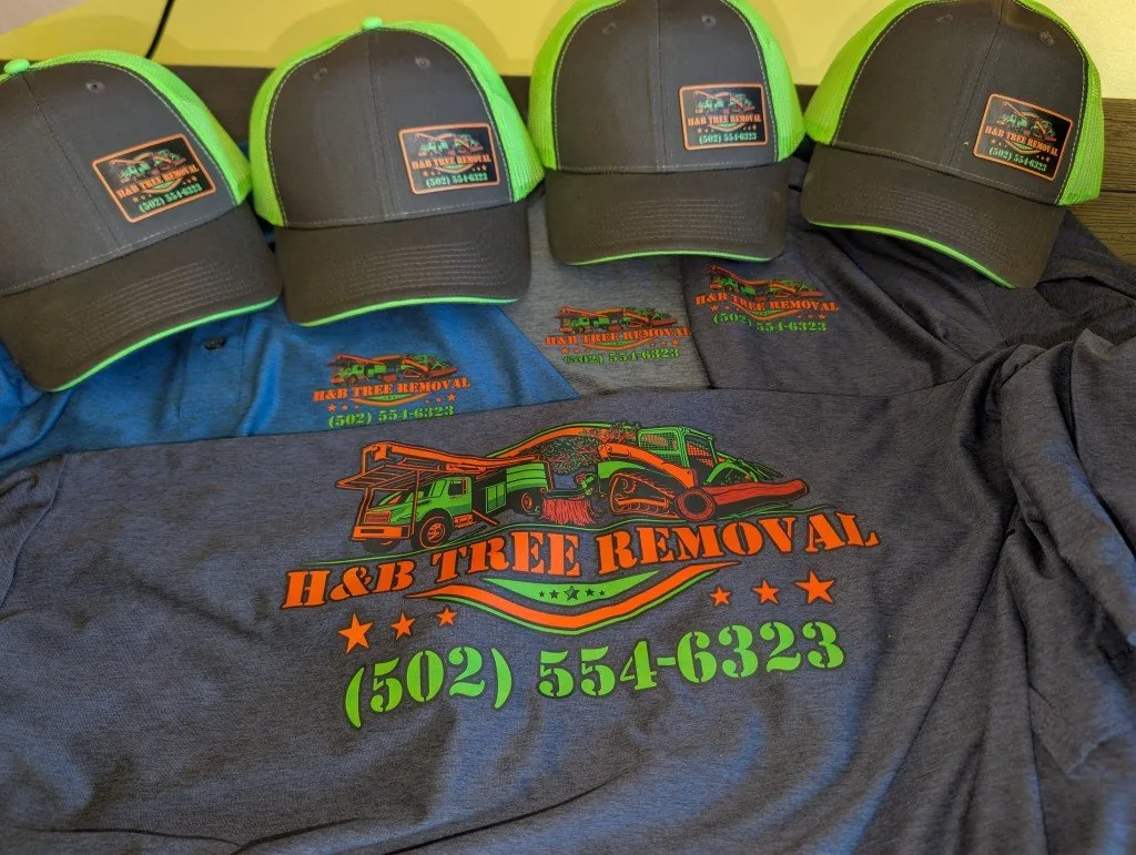 Custom hats and shirts set
